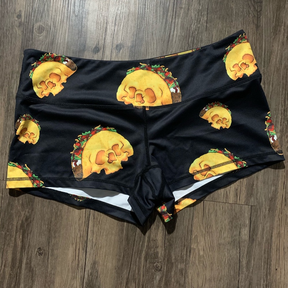 Skull Taco workout shorts